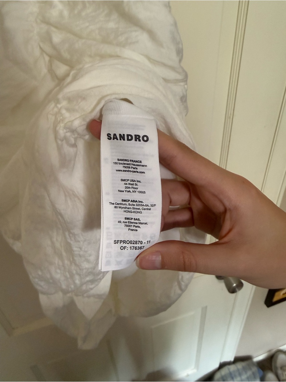 Sandro White Mini Dress - S - Picture 3 of 6